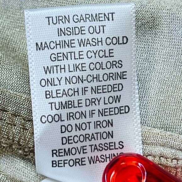 Oneworld Burnout Velvet Tunic Top Size XL Half Sleeve Tie Front - Picture 12 of 15